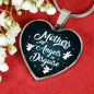 Mothers Are Angels In Disguise Heart Pendant Necklace Stainless Steel or 18k Gold Heart Pendant 18-22"-Express Your Love Gifts