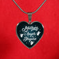 Mothers Are Angels In Disguise Heart Pendant Necklace Stainless Steel or 18k Gold Heart Pendant 18-22"-Express Your Love Gifts