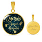 Mothers Are Angels In Disguise Necklace Circle Pendant Stainless Steel or 18k Gold 18-22"-Express Your Love Gifts