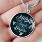 Mothers Are Angels In Disguise Necklace Circle Pendant Stainless Steel or 18k Gold 18-22"-Express Your Love Gifts