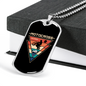 Motocross California Biker Necklace Stainless Steel or 18k Gold Dog Tag 24"-Express Your Love Gifts