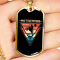 Motocross California Biker Necklace Stainless Steel or 18k Gold Dog Tag 24"-Express Your Love Gifts
