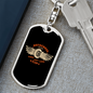 Motocross Racing Biker Keychain Stainless Steel or 18k Gold Dog Tag Keyring-Express Your Love Gifts