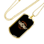 Motocross Racing Biker Necklace Stainless Steel or 18k Gold Dog Tag 24"-Express Your Love Gifts