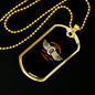 Motocross Racing Biker Necklace Stainless Steel or 18k Gold Dog Tag 24"-Express Your Love Gifts