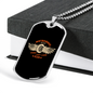 Motocross Racing Biker Necklace Stainless Steel or 18k Gold Dog Tag 24"-Express Your Love Gifts