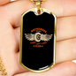 Motocross Racing Biker Necklace Stainless Steel or 18k Gold Dog Tag 24"-Express Your Love Gifts