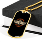 Motocross Racing Biker Necklace Stainless Steel or 18k Gold Dog Tag 24"-Express Your Love Gifts