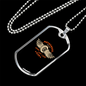 Motocross Racing Biker Necklace Stainless Steel or 18k Gold Dog Tag 24"-Express Your Love Gifts