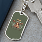 Motorcycle Custom Biker Keychain Stainless Steel or 18k Gold Dog Tag Keyring-Express Your Love Gifts