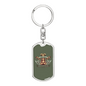 Motorcycle Custom Biker Keychain Stainless Steel or 18k Gold Dog Tag Keyring-Express Your Love Gifts
