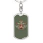 Motorcycle Custom Biker Keychain Stainless Steel or 18k Gold Dog Tag Keyring-Express Your Love Gifts