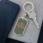 Motorcycle Custom Biker Keychain Stainless Steel or 18k Gold Dog Tag Keyring-Express Your Love Gifts