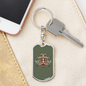 Motorcycle Custom Biker Keychain Stainless Steel or 18k Gold Dog Tag Keyring-Express Your Love Gifts