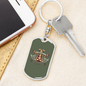 Motorcycle Custom Biker Keychain Stainless Steel or 18k Gold Dog Tag Keyring-Express Your Love Gifts