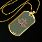 Motorcycle Custom Biker Necklace Stainless Steel or 18k Gold Dog Tag 24"-Express Your Love Gifts