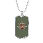 Motorcycle Custom Biker Necklace Stainless Steel or 18k Gold Dog Tag 24"-Express Your Love Gifts