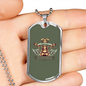 Motorcycle Custom Biker Necklace Stainless Steel or 18k Gold Dog Tag 24"-Express Your Love Gifts