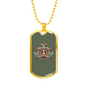 Motorcycle Custom Biker Necklace Stainless Steel or 18k Gold Dog Tag 24"-Express Your Love Gifts