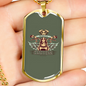 Motorcycle Custom Biker Necklace Stainless Steel or 18k Gold Dog Tag 24"-Express Your Love Gifts