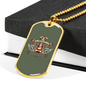Motorcycle Custom Biker Necklace Stainless Steel or 18k Gold Dog Tag 24"-Express Your Love Gifts