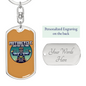 Motorcycle Custom Culture Biker Keychain Stainless Steel or 18k Gold Dog Tag Keyring-Express Your Love Gifts