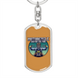 Motorcycle Custom Culture Biker Keychain Stainless Steel or 18k Gold Dog Tag Keyring-Express Your Love Gifts