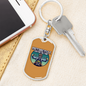 Motorcycle Custom Culture Biker Keychain Stainless Steel or 18k Gold Dog Tag Keyring-Express Your Love Gifts