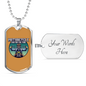 Motorcycle Custom Culture Biker Necklace Stainless Steel or 18k Gold Dog Tag 24"-Express Your Love Gifts