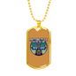 Motorcycle Custom Culture Biker Necklace Stainless Steel or 18k Gold Dog Tag 24"-Express Your Love Gifts