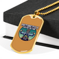 Motorcycle Custom Culture Biker Necklace Stainless Steel or 18k Gold Dog Tag 24"-Express Your Love Gifts