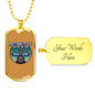 Motorcycle Custom Culture Biker Necklace Stainless Steel or 18k Gold Dog Tag 24"-Express Your Love Gifts