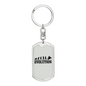 Motorcycle Evolution Biker Keychain Stainless Steel or 18k Gold Dog Tag Keyring-Express Your Love Gifts