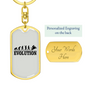Motorcycle Evolution Biker Keychain Stainless Steel or 18k Gold Dog Tag Keyring-Express Your Love Gifts