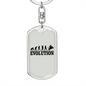 Motorcycle Evolution Biker Keychain Stainless Steel or 18k Gold Dog Tag Keyring-Express Your Love Gifts