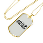 Motorcycle Evolution Biker Necklace Stainless Steel or 18k Gold Dog Tag 24"-Express Your Love Gifts