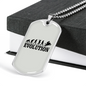 Motorcycle Evolution Biker Necklace Stainless Steel or 18k Gold Dog Tag 24"-Express Your Love Gifts