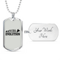 Motorcycle Evolution Biker Necklace Stainless Steel or 18k Gold Dog Tag 24"-Express Your Love Gifts
