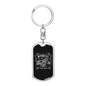 Motorcylce Lover Biker Keychain Stainless Steel or 18k Gold Dog Tag Keyring-Express Your Love Gifts