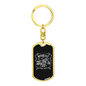 Motorcylce Lover Biker Keychain Stainless Steel or 18k Gold Dog Tag Keyring-Express Your Love Gifts