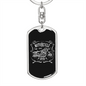 Motorcylce Lover Biker Keychain Stainless Steel or 18k Gold Dog Tag Keyring-Express Your Love Gifts