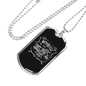 Motorcylce Lover Biker Necklace Stainless Steel or 18k Gold Dog Tag 24"-Express Your Love Gifts