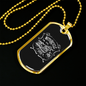Motorcylce Lover Biker Necklace Stainless Steel or 18k Gold Dog Tag 24"-Express Your Love Gifts