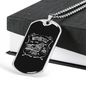 Motorcylce Lover Biker Necklace Stainless Steel or 18k Gold Dog Tag 24"-Express Your Love Gifts