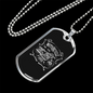 Motorcylce Lover Biker Necklace Stainless Steel or 18k Gold Dog Tag 24"-Express Your Love Gifts
