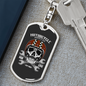 Motorcyle Supply Co. Biker Keychain Stainless Steel or 18k Gold Dog Tag Keyring-Express Your Love Gifts