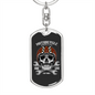Motorcyle Supply Co. Biker Keychain Stainless Steel or 18k Gold Dog Tag Keyring-Express Your Love Gifts