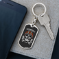 Motorcyle Supply Co. Biker Keychain Stainless Steel or 18k Gold Dog Tag Keyring-Express Your Love Gifts
