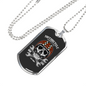 Motorcyle Supply Co. Biker Necklace Stainless Steel or 18k Gold Dog Tag 24"-Express Your Love Gifts