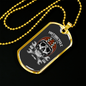 Motorcyle Supply Co. Biker Necklace Stainless Steel or 18k Gold Dog Tag 24"-Express Your Love Gifts